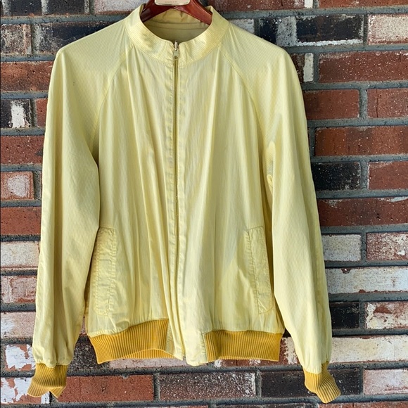 MENS BATTAGLIA BEVERLY HILLS REVERSIBLE YELLOW JACKET SIZE 48💛🧥